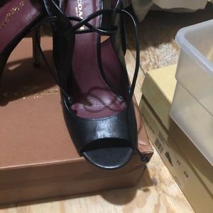 HOT Coach peep toe pumps  lace ups